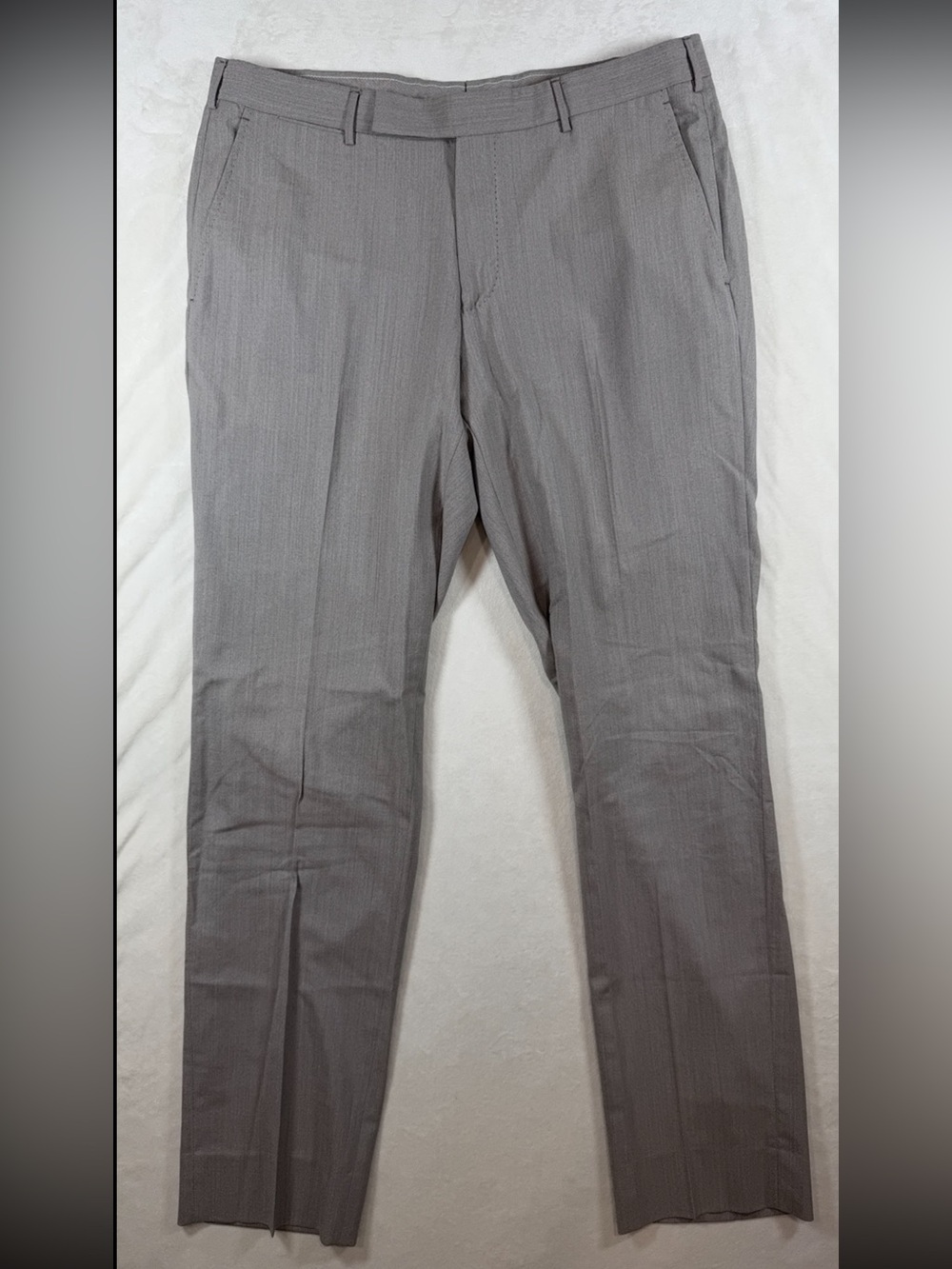 Ermenegildo Zegna High Performance All Season 35W 32L Wool Light Gray Dress Pant